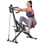 BODY RHYTHM Squat Machine for Home Gym, Squat Assist Trainer, Rowing Machine for Full Body Workout, 220 LBS Loading Capacity (Black)