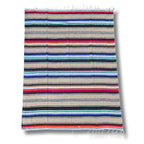 Open Road Goods Authentic Mexican Serape Blanket – 100% Cotton Falsa Blanket - Multi-Color Handmade Mexican Beach Throw (Tan/Beige)