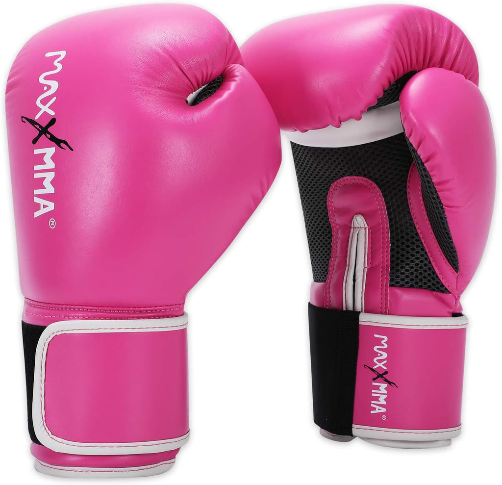MaxxMMA Pro Style Boxing Gloves for Men & Women, Training Heavy Bag Workout Mitts Muay Thai Sparring Kickboxing Punching Bagwork Fight Gloves