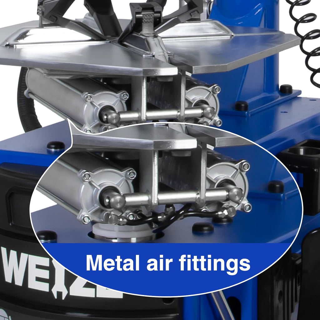 WEIZE 2 HP Tire Changer Automatic Wheel Changers Rim Clamp Assist with 2 Arms Repair Helpers Equipments, for Car, Garage, ATV,Heavy Duty Vehicle