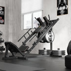 Machine de presse à jambes Mdeam, machine de squat hack avec roulement linéaire, machine de squat hack à 45 degrés pour entraînement de force du bas du corps à domicile ou en salle de sport pour quadriceps, ischio-jambiers, fessiers, mollets