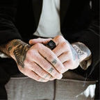 Tree of Life Cremation Urn Men Rings,Hold Loved Ones Ashes for Funeral Keepsake,Memorial Jewelry,with Tool (7)