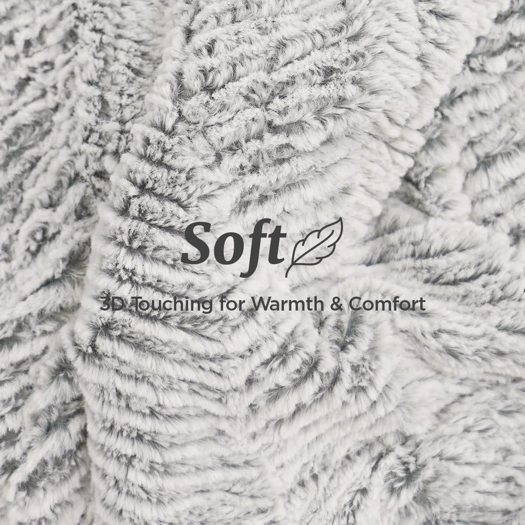 Opvarmet tæppe 50" x 60" - Opvarmet tæppe med 5 varmeniveauer og 3 timers automatisk slukning, maskinvaskbar, ETL &amp; FCC-certificering, overvarmebeskyttelse (Racoon) 