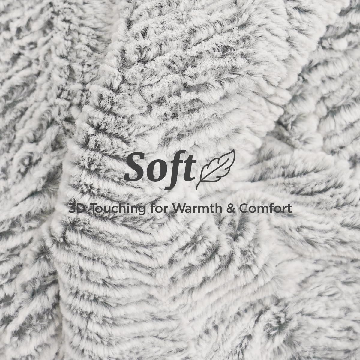 Opvarmet tæppe 50" x 60" - Opvarmet tæppe med 5 varmeniveauer og 3 timers automatisk slukning, maskinvaskbar, ETL &amp; FCC-certificering, overvarmebeskyttelse (Racoon) 