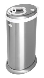 Ubbi Steel Diaper Pail, Odor Locking, No Special Bag Required, Award-Winning, Registry Must-Have, White