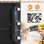 4.0 Kübik Büyük Ev Kasası Yangın Geçirmez Su Geçirmez, Hırsızlığa Karşı Yangın Geçirmez Kasa Programlanabilir Tuş Takımı, Yedek Anahtarlar ve Çıkarılabilir Raf ile, Ev Parası, Ateşli Silahlar, Belgeler ve İlaçlar için Dijital Güvenlik Kasası