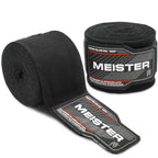 Meister Adult 180" Semi-Elastic Hand Wraps for MMA & Boxing (Pair)