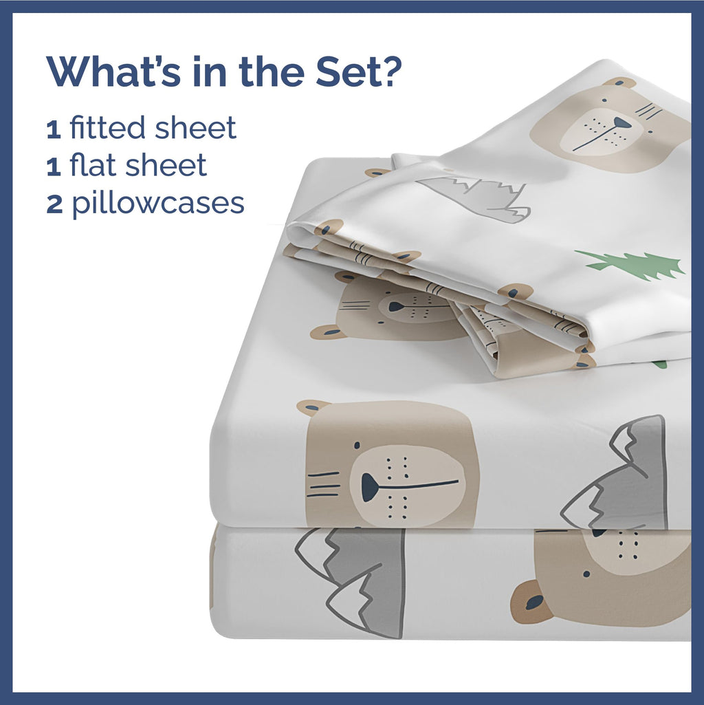 Kids Princess Full 4 Piece Sheet Set - Boys, Girls, Teens, Toddler - Easy Fit Deep Pockets - Breathable, Hotel Quality Bedding Sheets - Machine Washable - Wrinkle Free - Cute, Cozy, Soft - CGK Linens