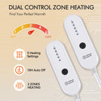 Coperta Elettrica Riscaldata Plaid con 5 Livelli di Riscaldamento e Spegnimento Automatico dopo 4 Ore, Plaid Riscaldato 50"x60" con Certificazione ETL e FCC per Casa e Ufficio, Lavabile in Lavatrice, Grigio Scuro