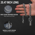 Girinme Portefeuille - Ceinture Chaîne Porte-Clés Accessoire Jeans Hip Hop Punk pour Femmes & Hommes