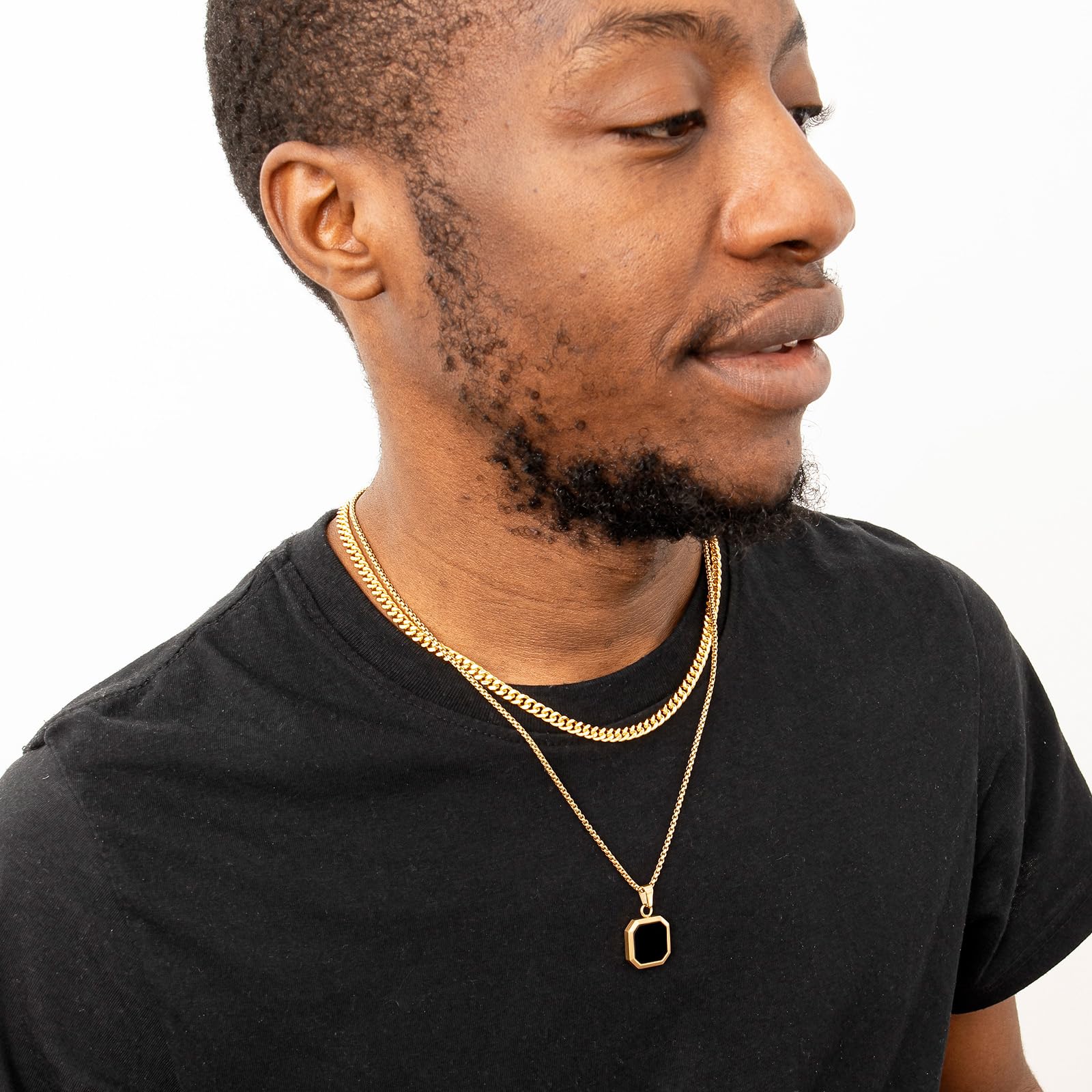 CHENETOILE Corrente Cubana Masculina de Ouro 14K 5mm Colar de Ouro para Homens 20 Polegadas