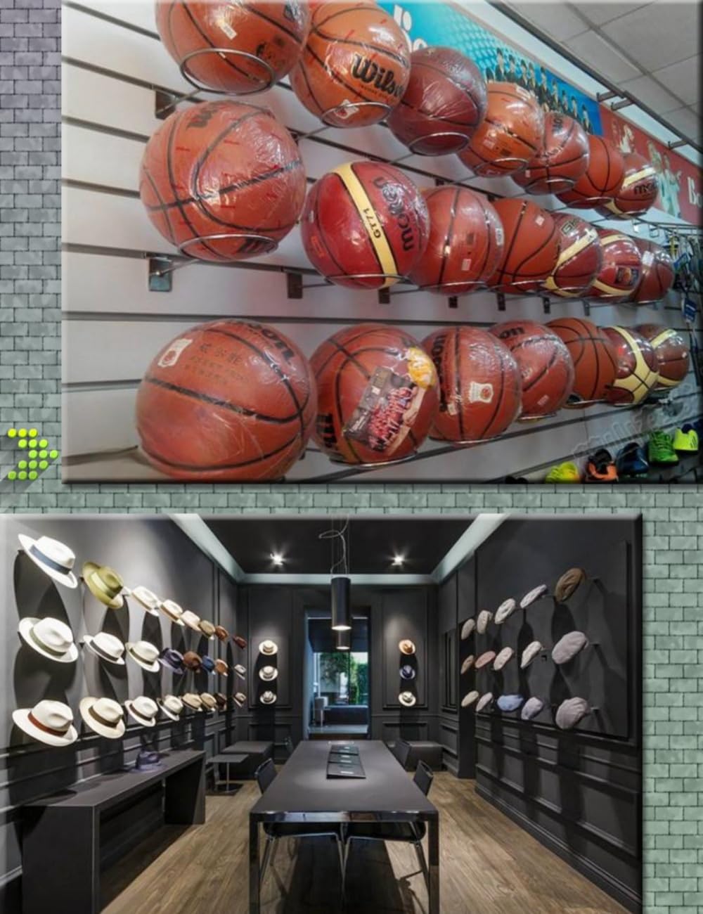 luvilly 32 Black 4 inch Heavy Duty Flat Noodles Wall Hooks - Commercial Grade Batten Hooks for Garage Store Retail displays