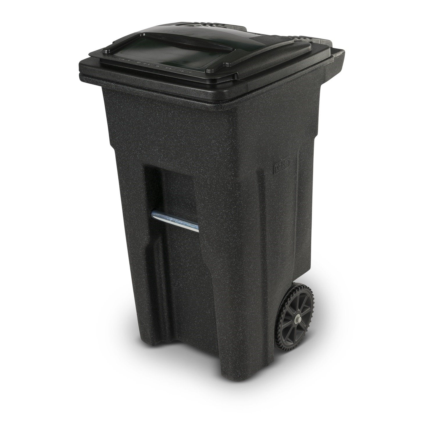 Toter 25564-R1209 Residential Heavy Duty Two Wheeled Trash Can, Blackstone, 64 Gallon