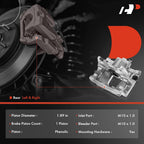 A-Premium Rear Disc Brake Caliper Assembly with Bracket Compatible with Dodge and Jeep Models - Wrangler 2007-2017, Wrangler JK 2018, Liberty 2008-2012, Nitro 2007-2011