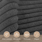 Sasttie Headboard Pillow Queen, Triangular Wedge Pillow Headboard, Wedge Headboard Pillow for Bed Sofa, Daybed Pillows for Sitting up, Reading or Working with Removable Cover, Dark Grey