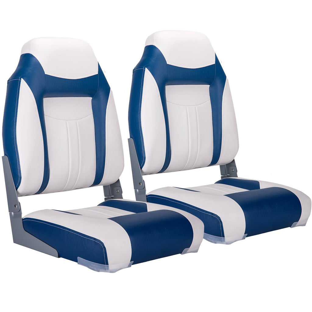 NORTHCAPTAIN S1 Deluxe A Pair of Marine High Back Folding Fishing Boat Seat,Stainless Steel Screws Included