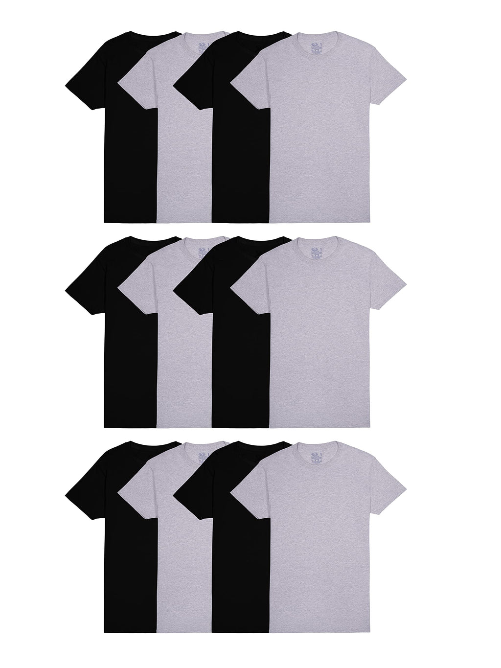 Fruit of the Loom Men's Crew Tee Undershirts, Moisture Wicking & Tag Free, Also Available in Big & Tall