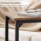 AMHANCIBLE C Shaped End Tables, TV Trays Set of 2 for Living Room, Slide Under Couch Table for Sofa, Bedroom, Small Space, Rustic Brown HET02CBR