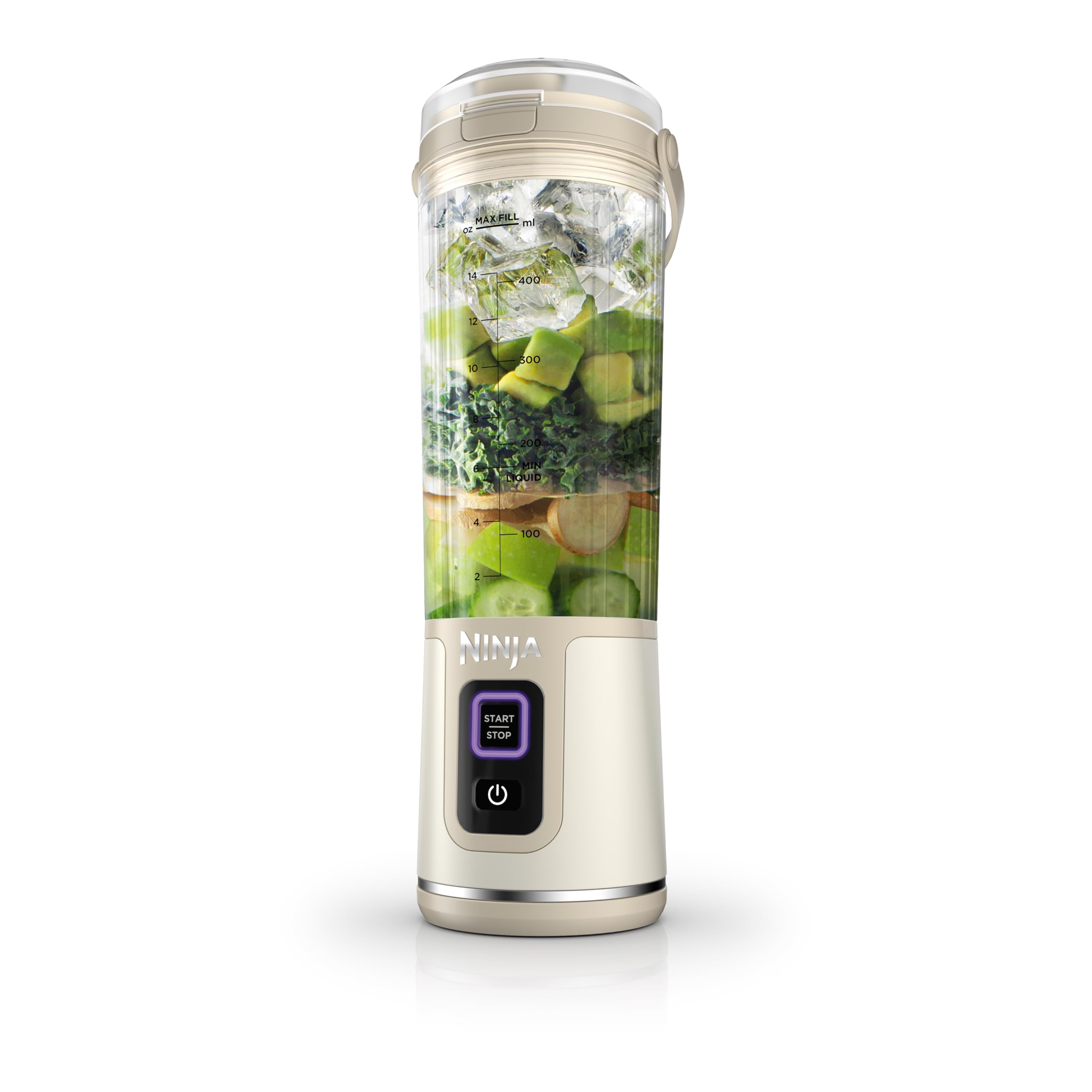 Ninja Blast Portable Blender, Cordless, 18oz. Vessel, Personal Blender For-Shakes and Smoothies, BPA Free, Leakproof-Lid and Sip Spout, USB-C Rechargeable, Dishwasher Safe Parts, Tinted Aqua, BC151AQ