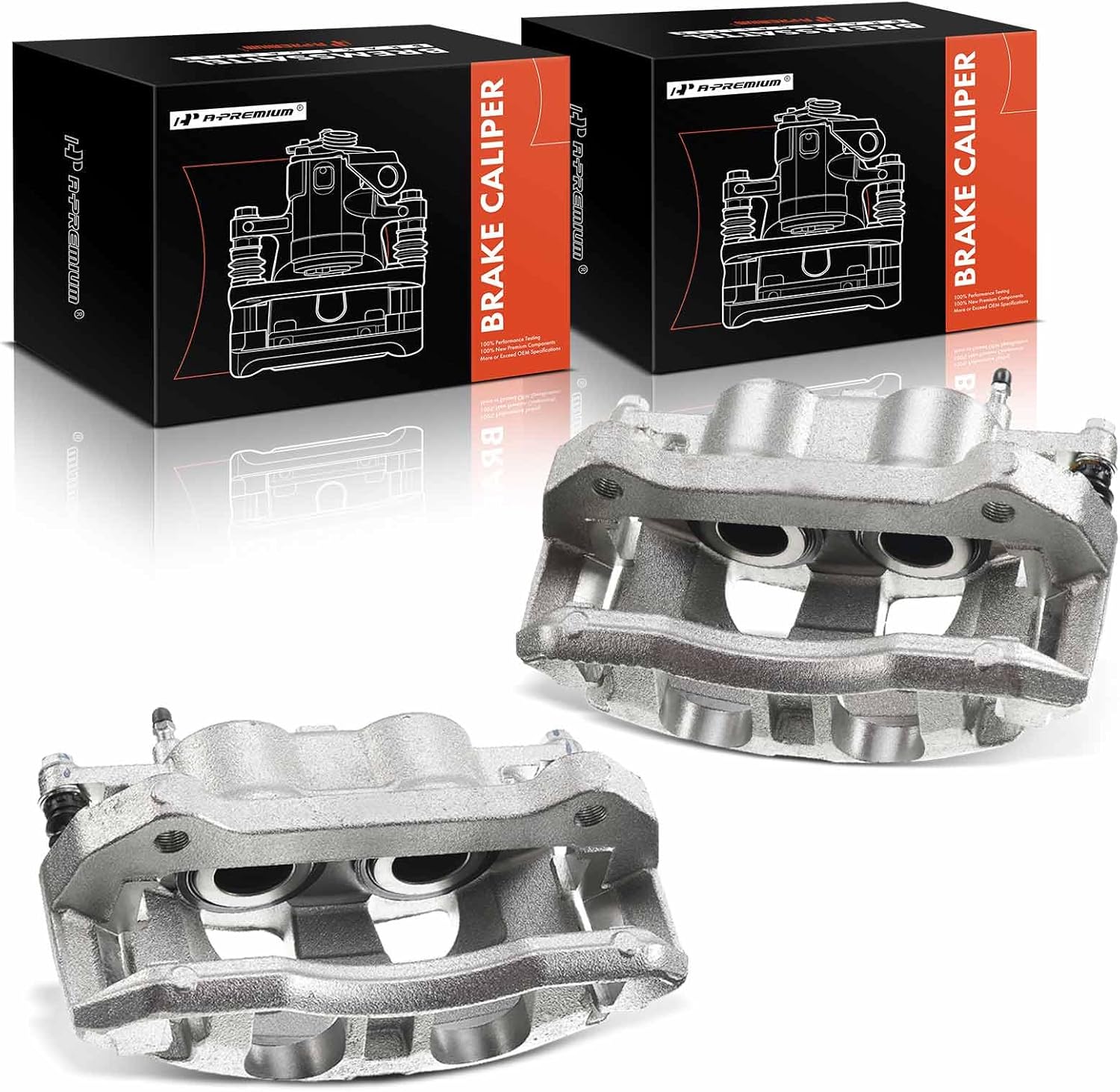 A-Premium Disc Brake Caliper Assembly with Bracket Compatible with Ford and Lincoln Models - For F-150 2010-2011, Expedition 2010-2021, Navigator 2010-2021, Mark LT 2010-2011 - Front Side