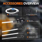 FOUR UNCLES 6.5L Oil Extractor - Pneumatic/Manual Vacumm Fluid Extractor with Pump Tank Remover & 4 Tubes for Oil Change and a Brake Bleeding Hose for Brake Fluid Change