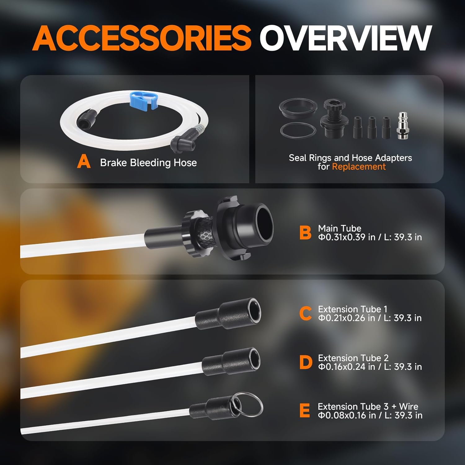 FOUR UNCLES 6.5L Oil Extractor - Pneumatic/Manual Vacumm Fluid Extractor with Pump Tank Remover & 4 Tubes for Oil Change and a Brake Bleeding Hose for Brake Fluid Change