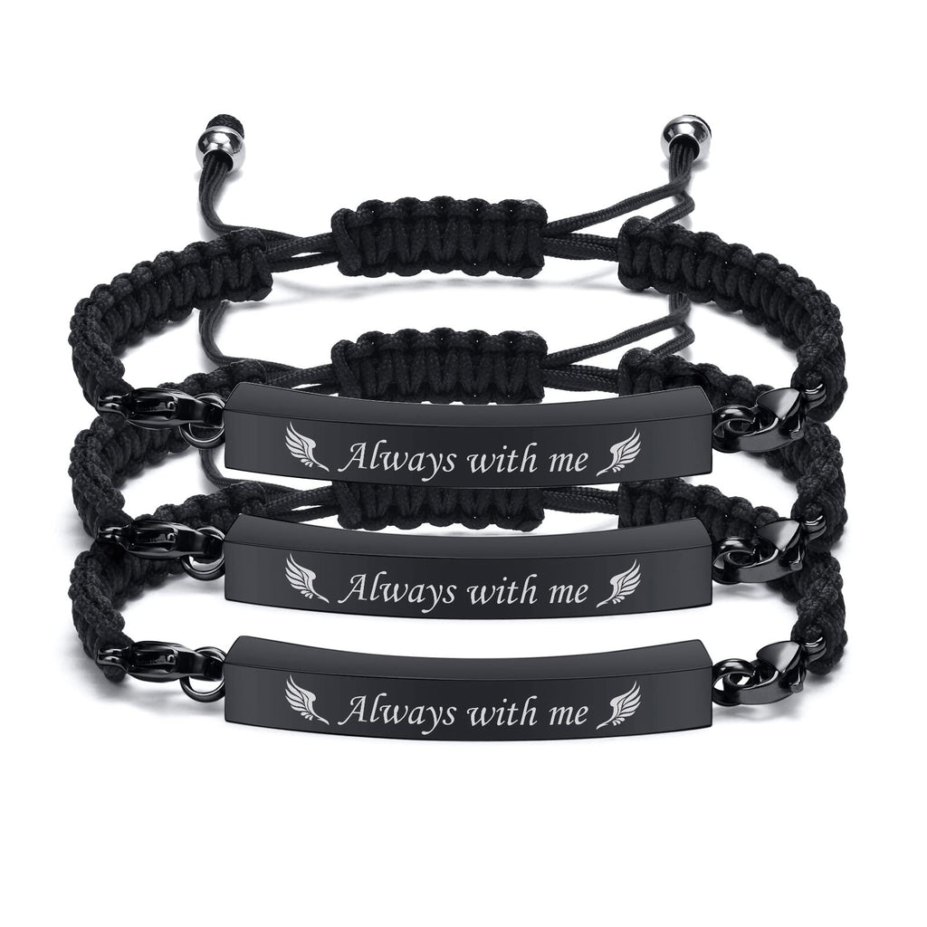 MPRAINBOW Adjustable Cremation Memorial Urn Bracelet, Stainless Steel Cremation Manmade Braided Urn Bracelet Keepsake Urn Bracelet for Ashes with Fill Kit