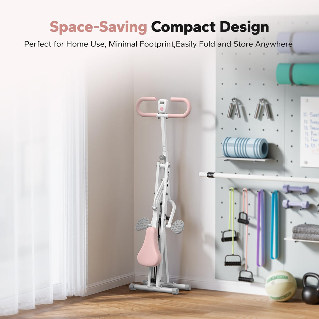 MERACH 2 in 1 Squat & Rowing Machine - Easy Setup, Foldable & Glute Trainer for Home Workout