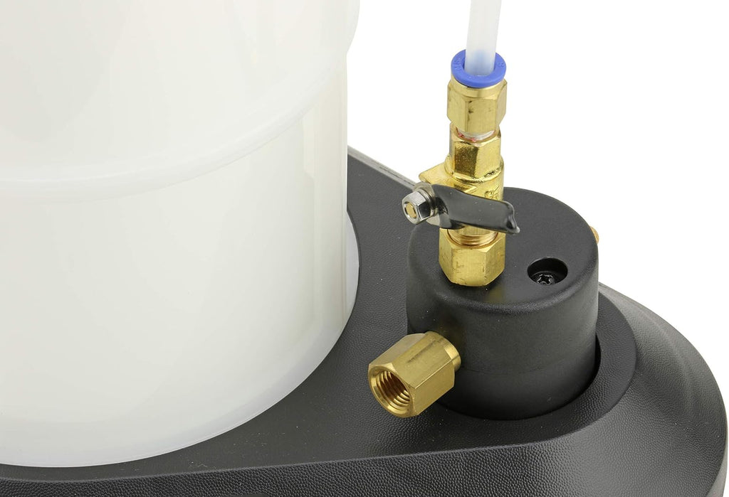 Mityvac MV7300 Pneumatic 2.3 Gallon Venturi Vacuum Pump Fluid Evacuator, Uses Compressed Air, Chemical-Resistant Polyethylene, Air Shut-Off Valve, Overflow Prevention, Quick-Drain Spout, Large Base