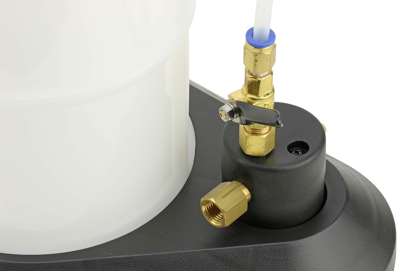 Mityvac MV7300 Pneumatic 2.3 Gallon Venturi Vacuum Pump Fluid Evacuator, Uses Compressed Air, Chemical-Resistant Polyethylene, Air Shut-Off Valve, Overflow Prevention, Quick-Drain Spout, Large Base