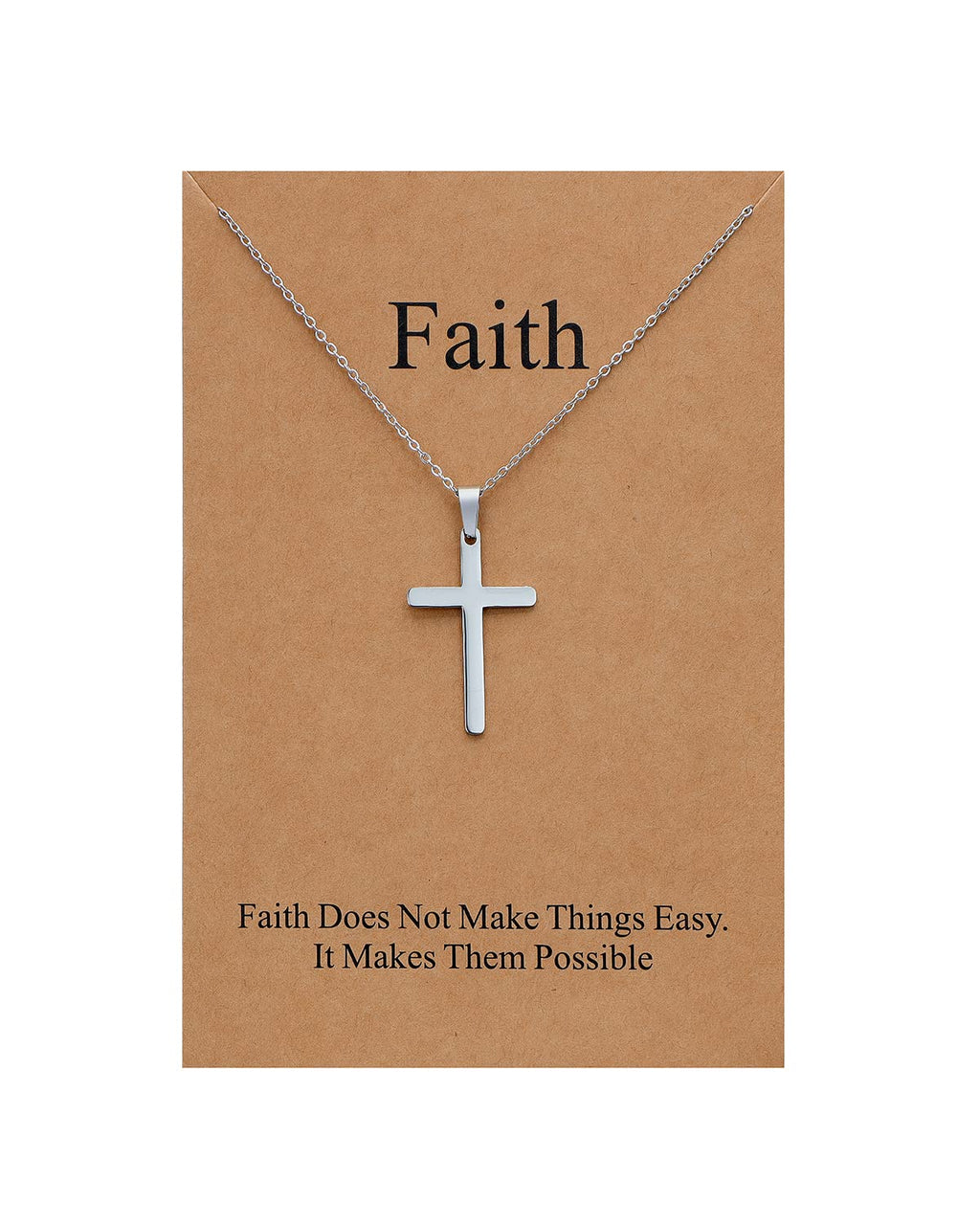Lcherry Faith Cross Pendant Necklace for Women Religious Christian Jewelry Mother's Day Gifts for Women