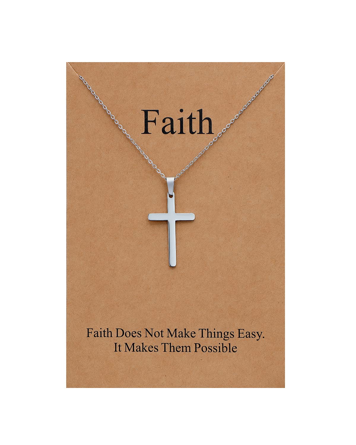 Lcherry Faith Cross Pendant Necklace for Women Religious Christian Jewelry Mother's Day Gifts for Women