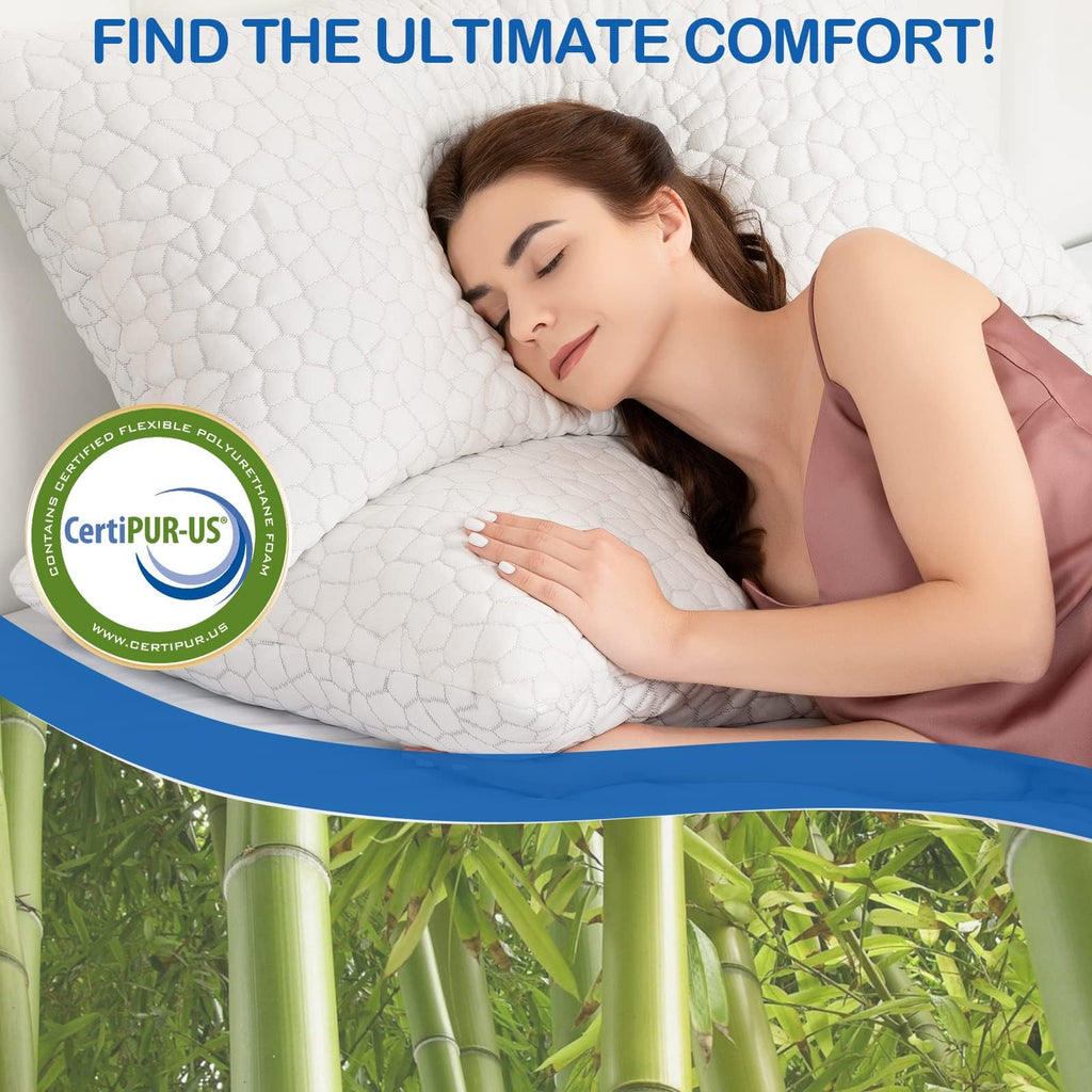 SUPA MODERN охлаждающие подушки для сна 2 шт. подушки из измельчённой пены с эффектом памяти регулируемые прохладные подушки для сна на боку, спине и животе роскошные гелевые подушки размера Queen комплект из 2 шт. съемные моющиеся чехлы