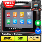 Autel Scanner MaxiCOM MK900: 2025 Same as MK900BT MK900-BT MX900 Bidirectional Diagnostic Tool, 8in Up of MK808S MK808BT Pro MX808S MK808Z, 3K+ Active Tests, 40+ Service, CAN-FD&DOIP, All System, FCA