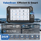Bidirectional OBD2 Scanner VDIAGTOOL VD80 BT, 2025 Topology Mapping Scan Tool with 42+ Resets, Wireless Full System Car Scanner Diagnostic Tool, ECU Coding, FCA AutoAuth, CAN FD/DoIP, 3 Years Update