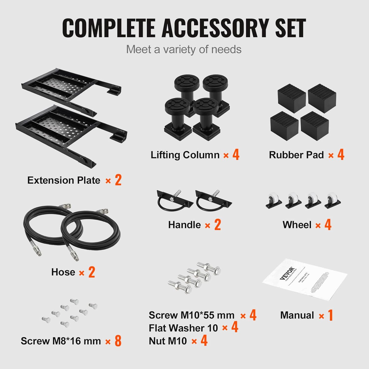 VEVOR Car Lift, 7,000 LBS Capacity Portable Car Lift, with Extended-Length Plates, 26.8" Max. Height, Heavy-Duty Carbon Steel Truck Lift with 120V Power Unit, Auto Car Jack Lifts for Home Garage Shop