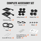 VEVOR Portable Car Lift - 7,000 LBS Capacity, 26.8" Max. Height, Heavy-Duty Carbon Steel Truck Lift with 120V Power Unit