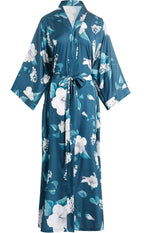 Aensso Long Soft Lightweight Silky Kimonos Robes for Women, Luxury Japanese Floral Womens Kimono Robe