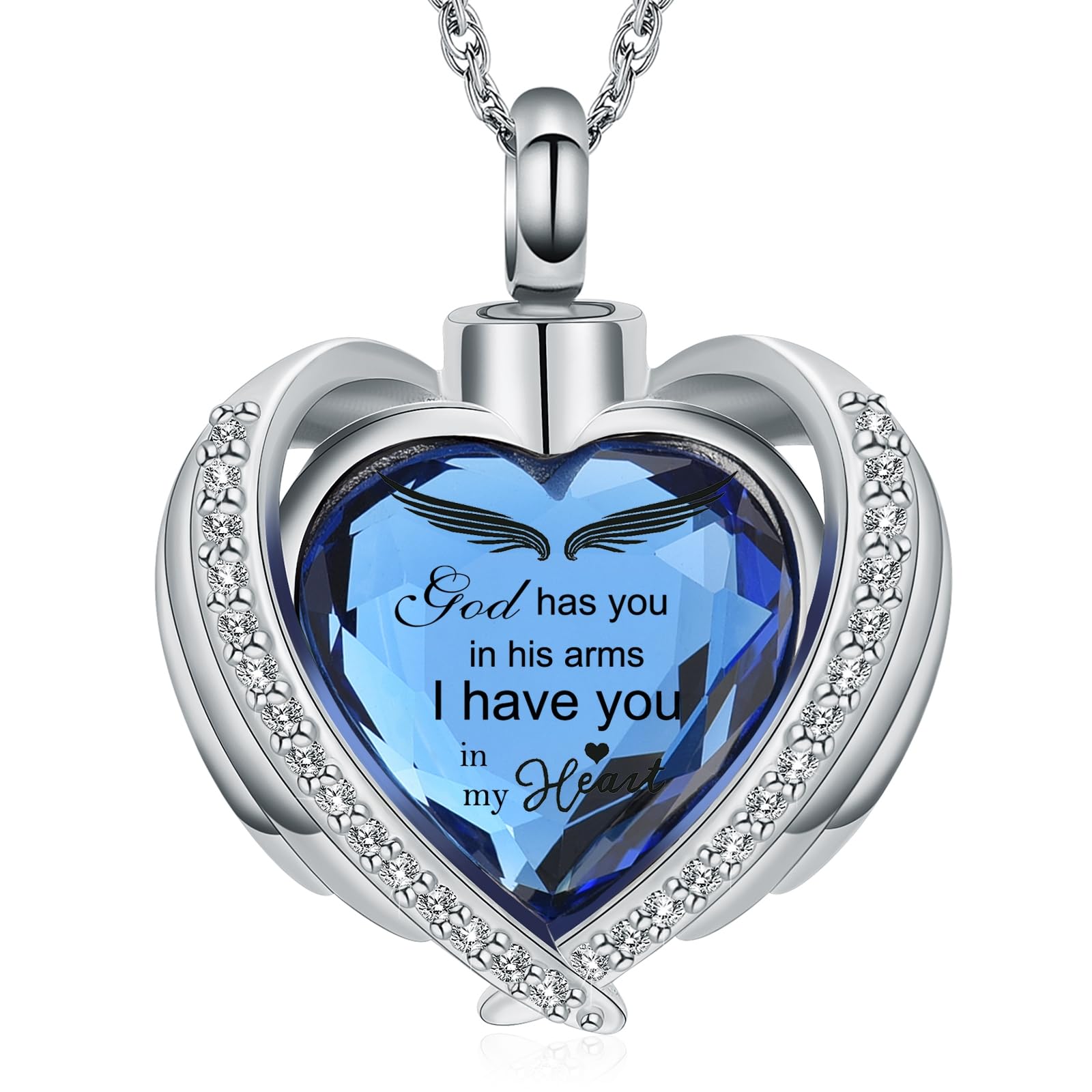 shajwo Cremation Heart Urn Necklace Ashes Jewelry for Women Men Keepsake Pendant Memorial Locket Ash Holder