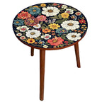 Round End Table, Small Round Drink SideTable, 3 Legged Living Room End Tables, Mid Century Modern Small Coffee Table for Bedroom Balcony Living Room (15.75" D x 18.5" H)