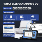 OBD2 Scanner TOPDON AD600S Scan Tool, Code Reader, Diagnostics Scanner for ABS/SRS/AT/Engine, 9 Reset Services, Oil/Brake/BMS/SAS/DPF/TPMS/ETS Reset/ABS Bleeding/Injector Coding, Free Lifetime Upgrade