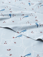 Komplet pościeli King Christmas Tree - Świąteczny wzór Xmas na lnie - Głębokie kieszenie - Dopasowany krój - 4 części - Bez zagnieceń - Wygodna i chłodząca świąteczna pościel zimowa - Łatwa w pielęgnacji - Przyjazna dzieciom