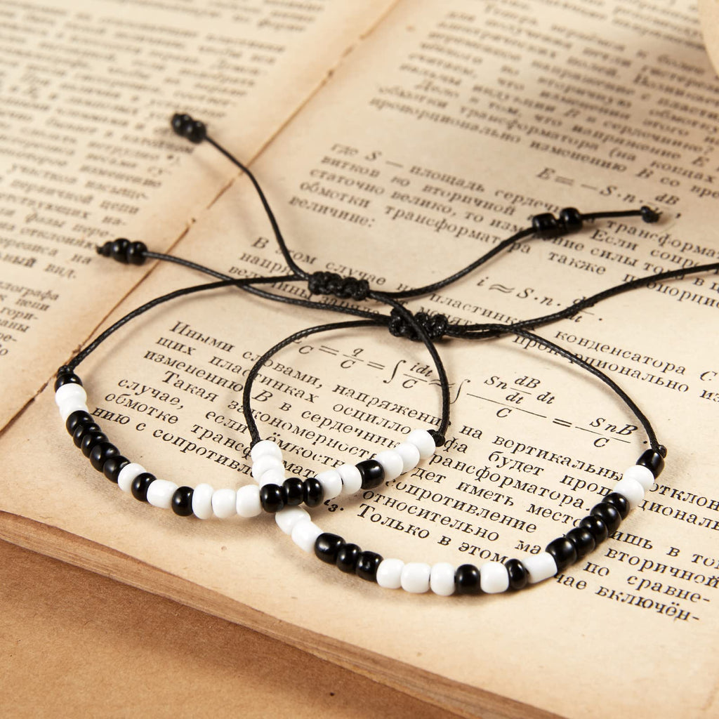Desimtion Matching Bracelets for Him Her Couples Gifts for Boyfriend Girlfriend I Love You Morse Code Bracelet