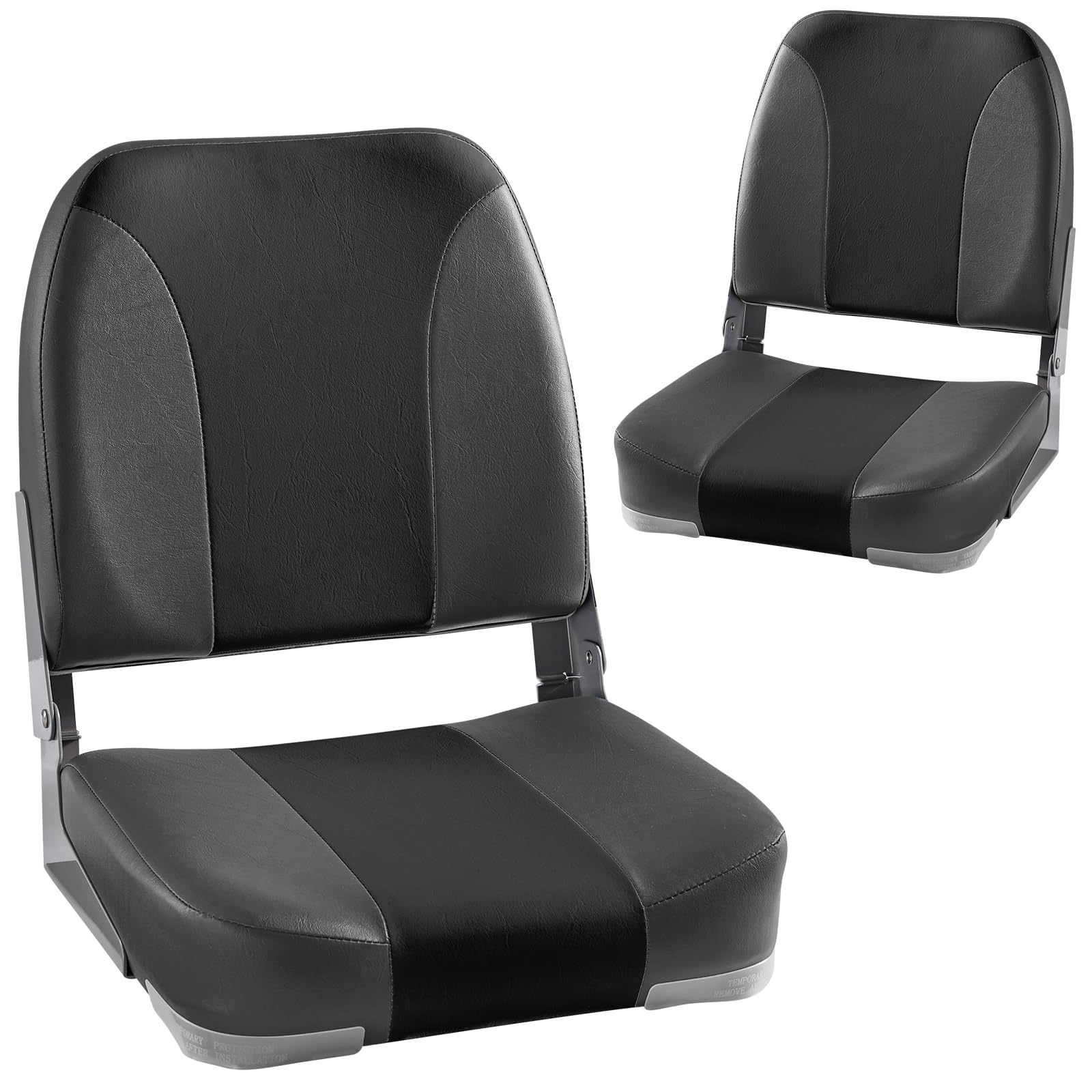 Low Back Folding Boat Seat 2pack, Fold-Down Fishing Boat Seat Camo