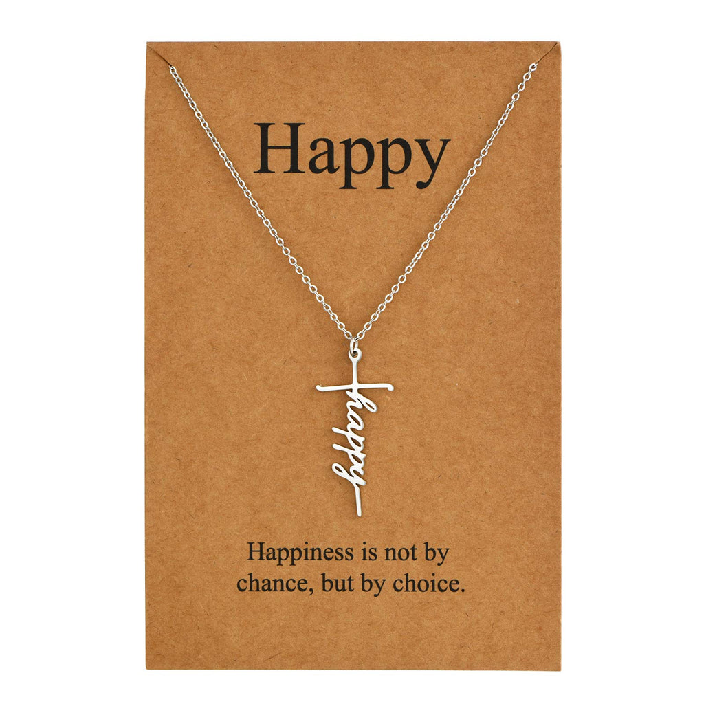 Lcherry Faith Cross Pendant Necklace for Women Religious Christian Jewelry Mother's Day Gifts for Women