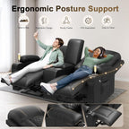 YONISEE Large Loveseat Recliner, Loveseat Recliner Sofa with Storage Console, Recliner Chair with USB Ports, 2 Cell Phone Holders, Cup Holder, Loveseat Couch for Living Room