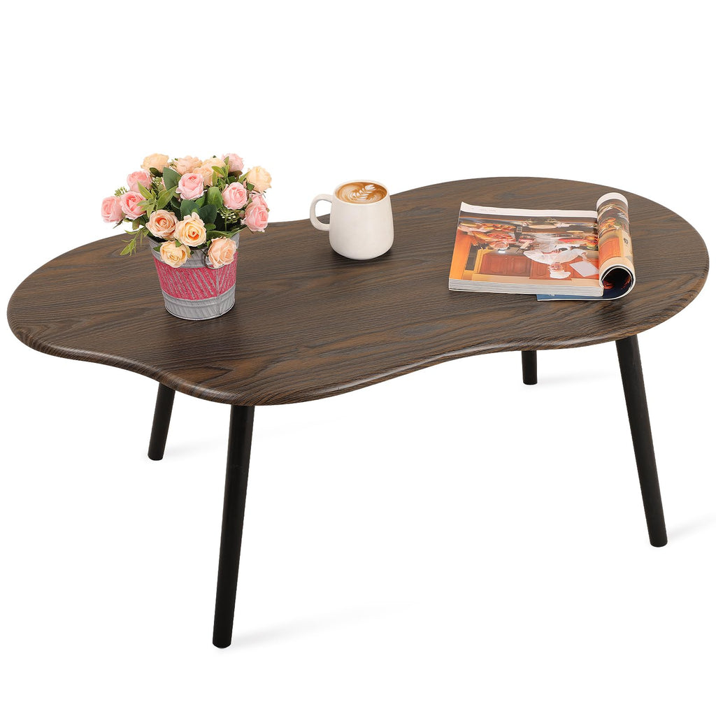 Small Coffee Table Cloud Coffee Table Modern Center Table Floor Table Walnut Irregular Coffee Tables Suitable for Living Room Small Spaces