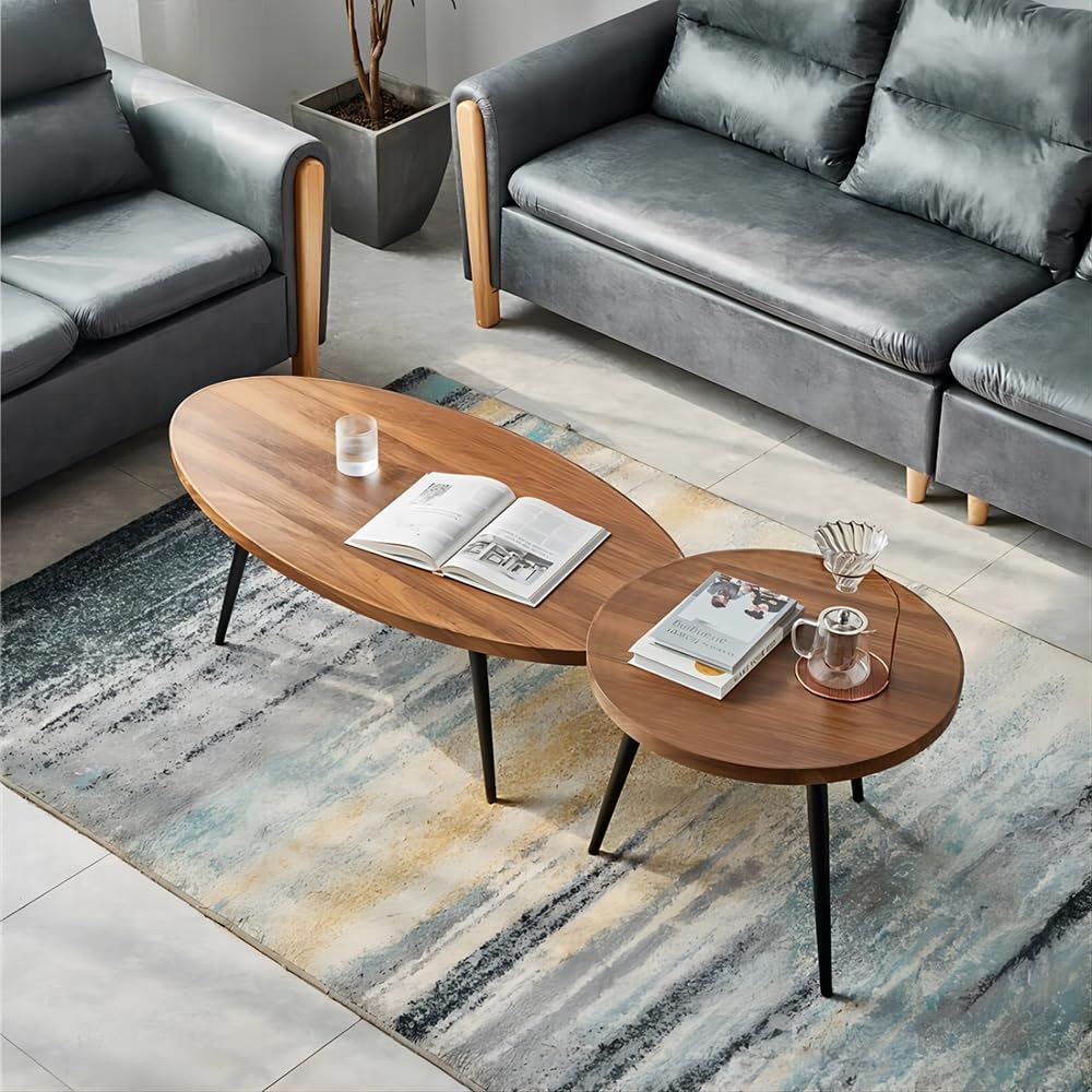 Set of 2 Coffee Table,Nesting Side Table, Living Room Sofa End Table