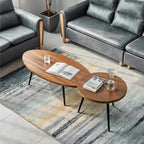 Set of 2 Coffee Table,Nesting Side Table, Living Room Sofa End Table