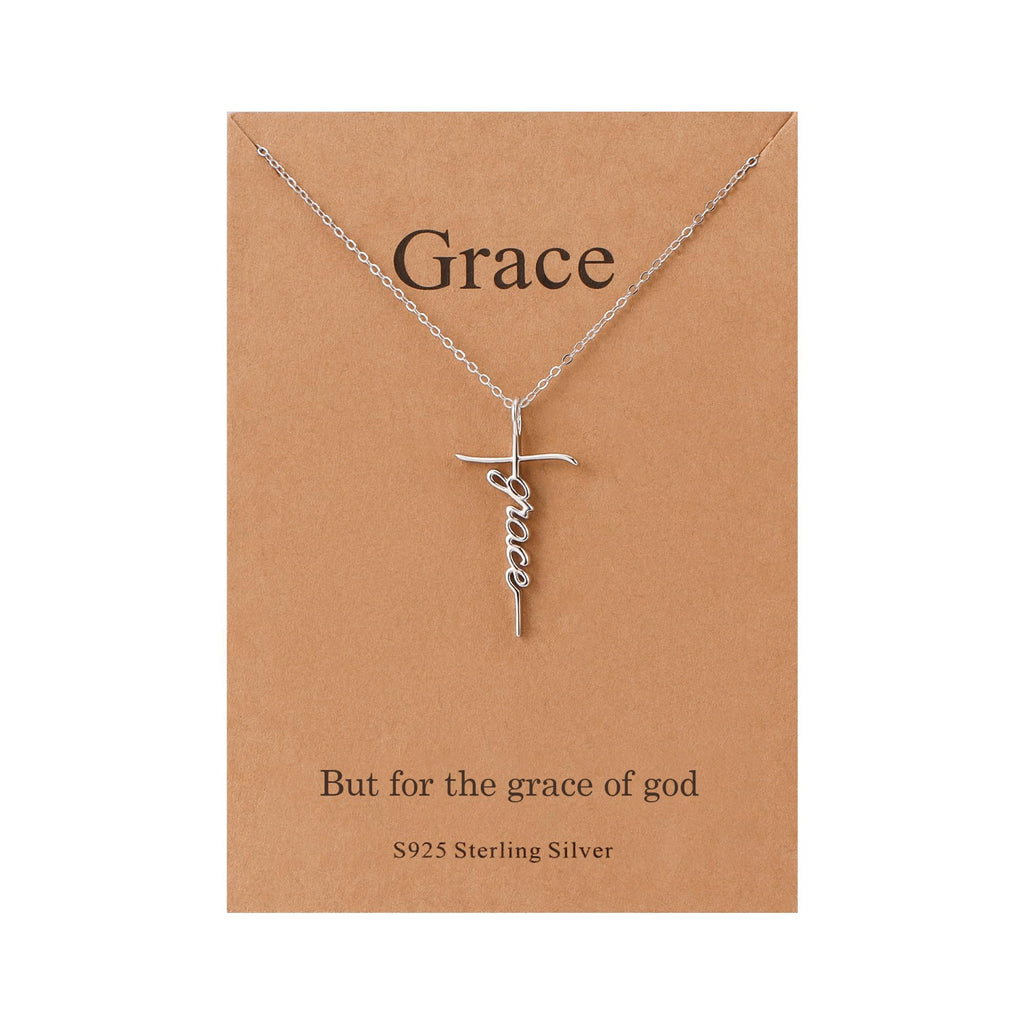 Lcherry Faith Cross Pendant Necklace for Women Religious Christian Jewelry Mother's Day Gifts for Women